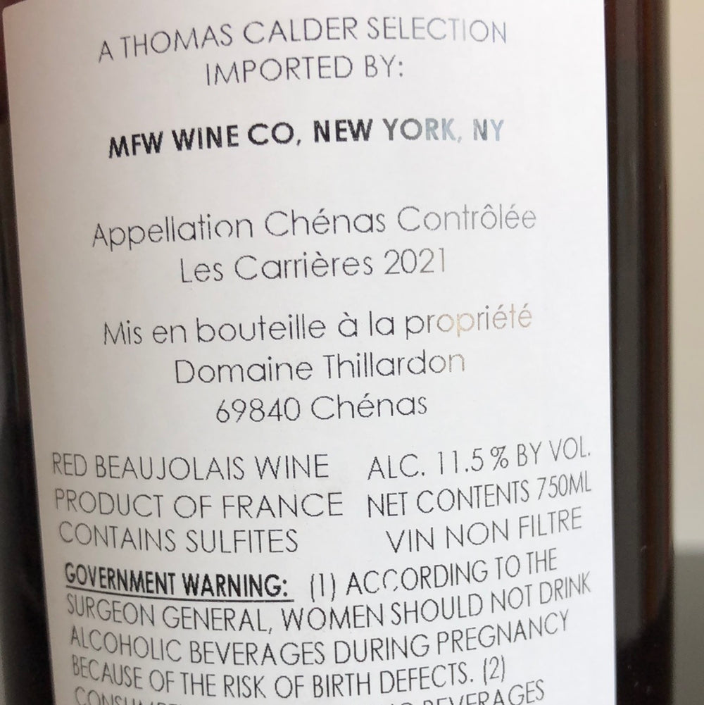 2021 Paul-Henri Thillardon Chenas 'Les Carrieres', Beaujolais, France