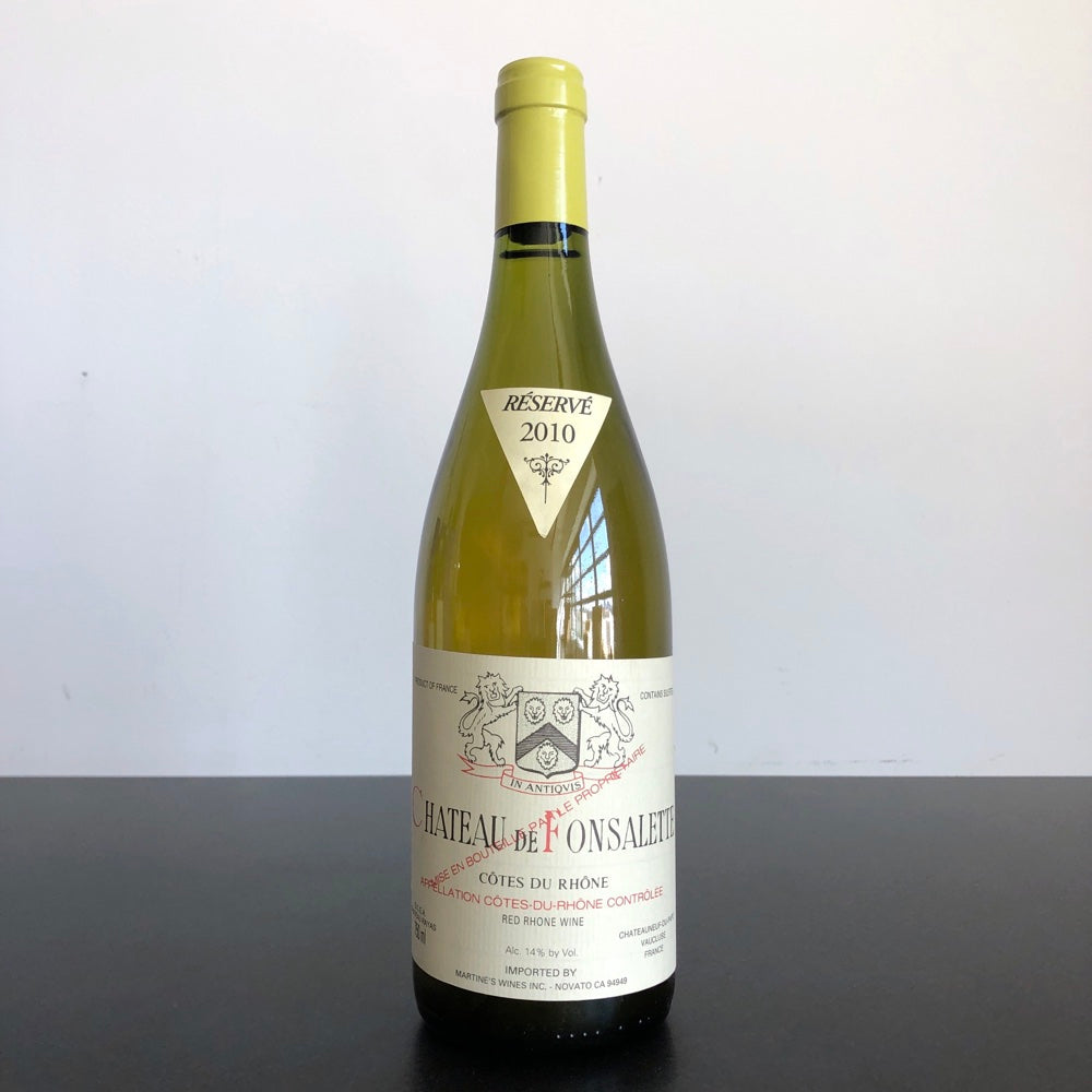 2010 Chateau de Fonsalette (Rayas) Cotes du Rhone Blanc, Rhone Valley, France