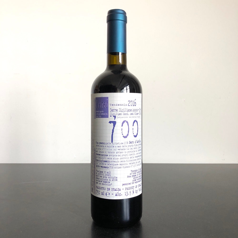 2016 Il Censo '700' Rosso Terre Siciliane, Sicily, Italy