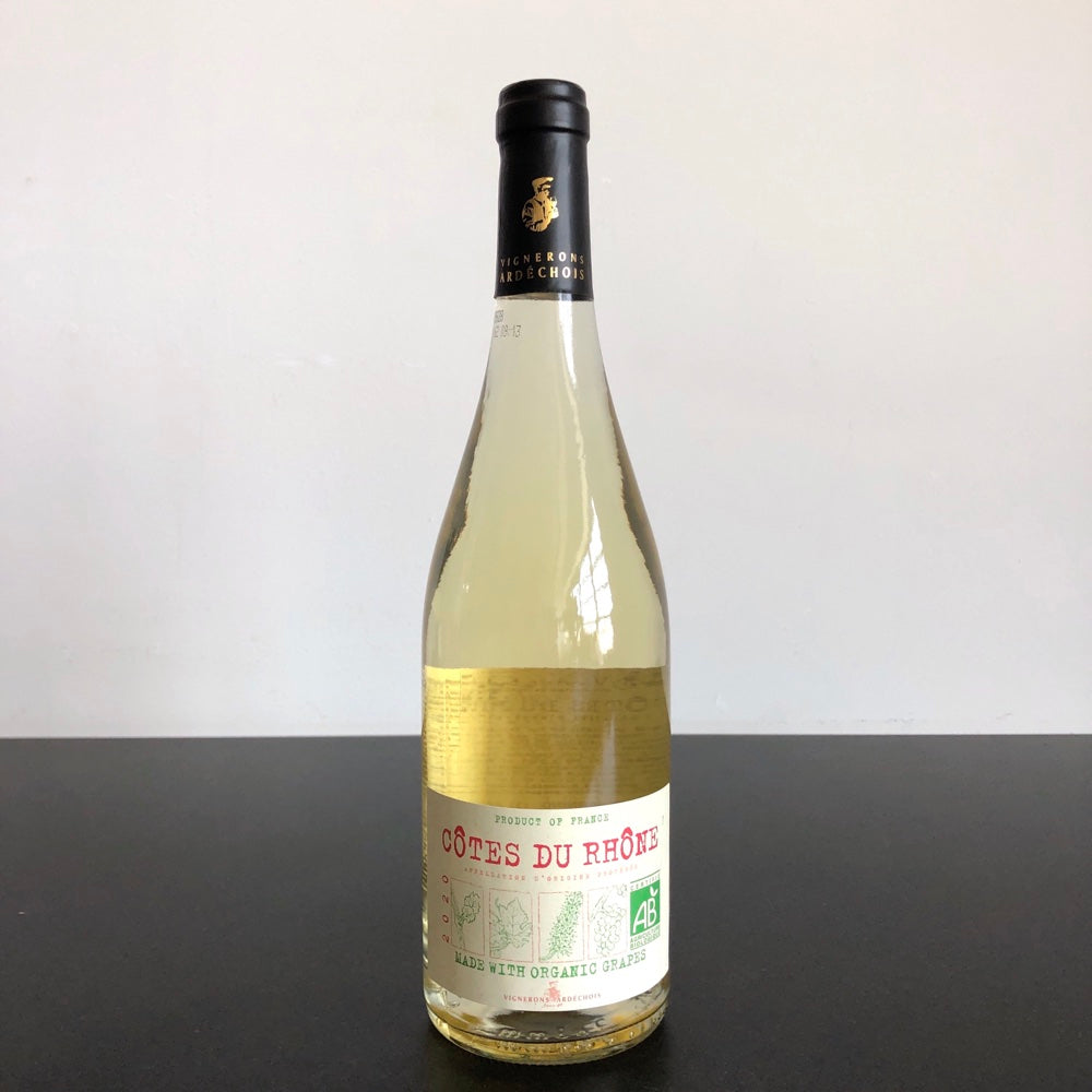 2020 Vignerons Ardechois, Cotes du Rhone Blanc Biologique, Rhone, France