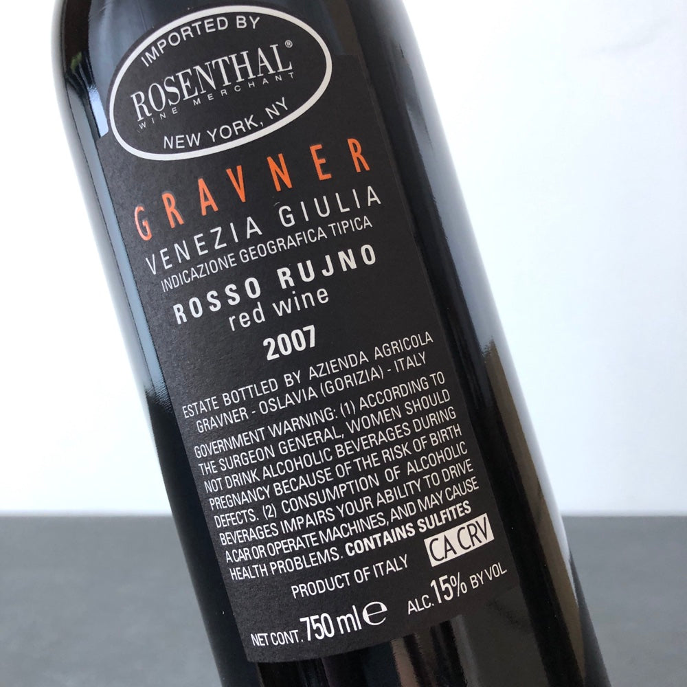 2007 Gravner 'Rosso Rujno' Venezia Giulia Rosso, Friuli-Venezia