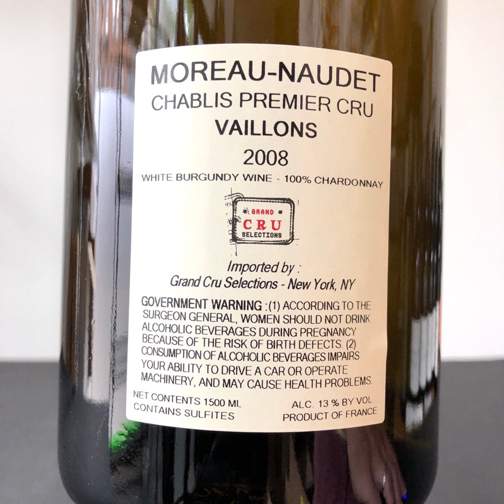 2008 Domaine Moreau-Naudet Vaillons Chablis Premier Cru, France 1.5L Magnum