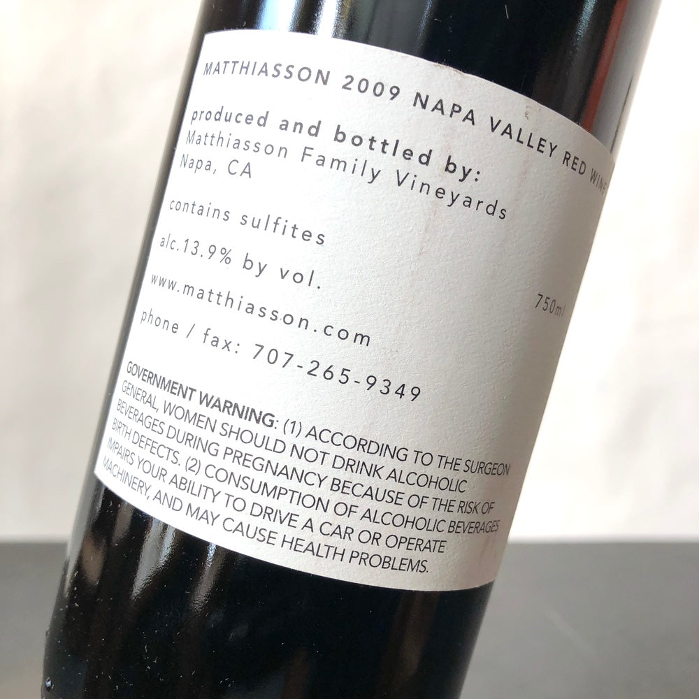 2009 Matthiasson Napa Valley Red California, USA