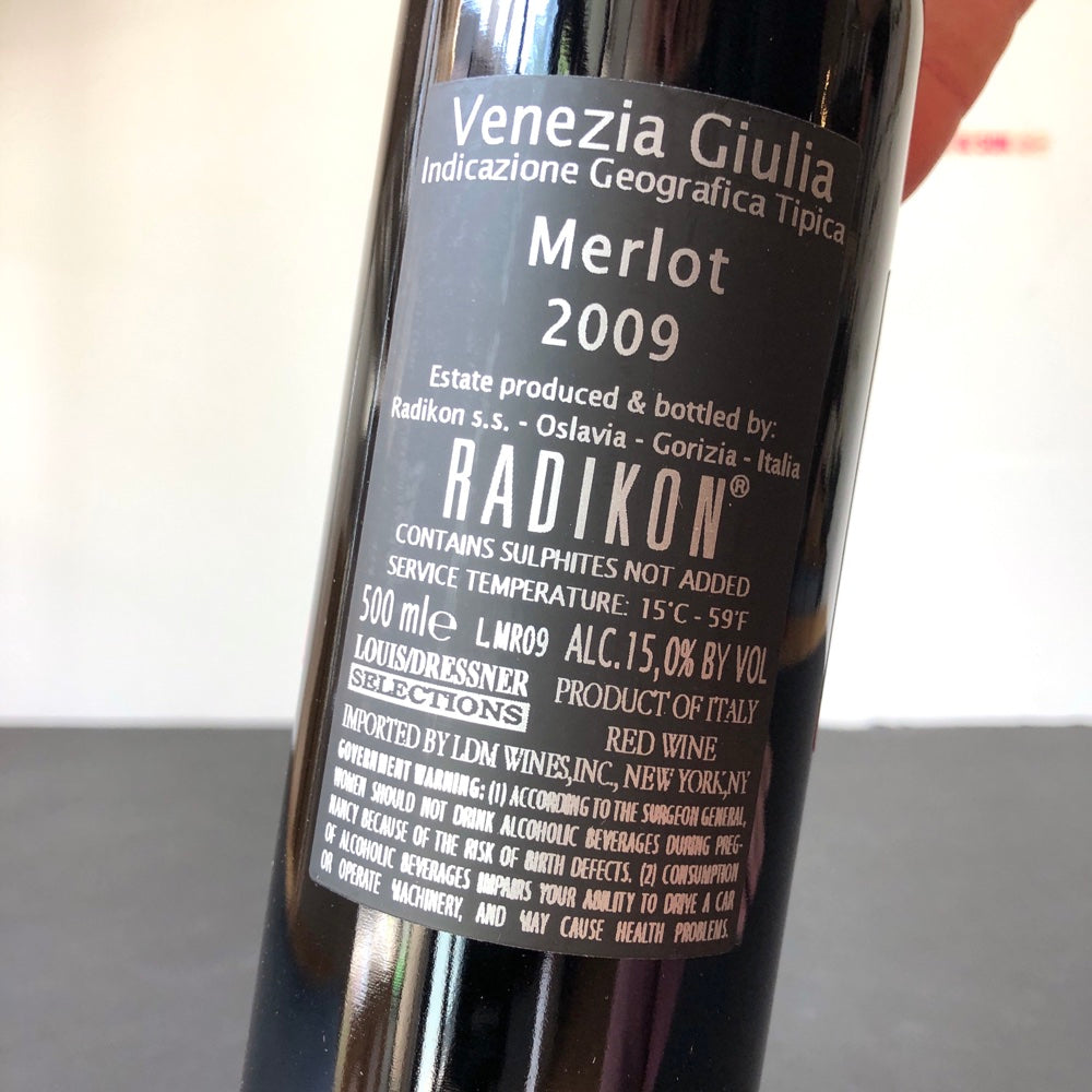 2009 Radikon Merlot 500ML Collio Friuli-Venezia Giulia, Italy