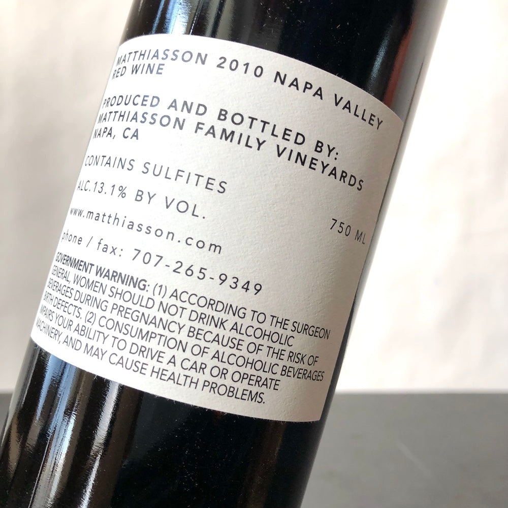2010 Matthiasson Napa Valley Red California, USA