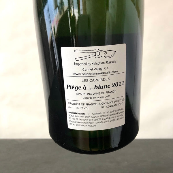 2011 Les Capriades Piege a Filles Blanc IGP Val de Loire Loir-et-Cher, France Magnum