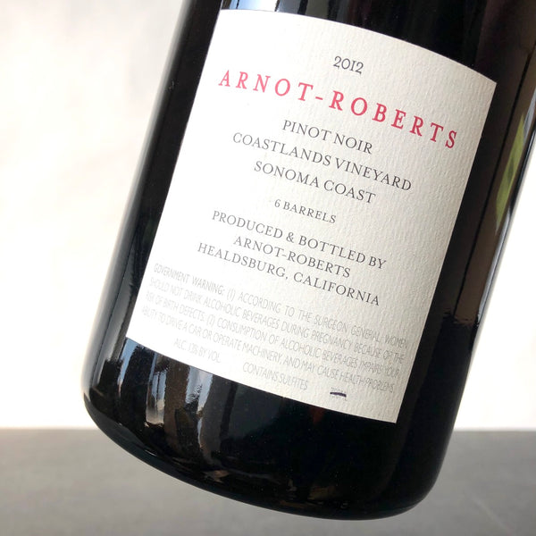 2012 Arnot-Roberts Coastlands Vineyard Pinot Noir, Sonoma Coast, USA 1.5L Magnum