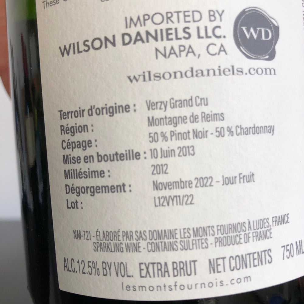 2012 Domaine Les Monts Fournois 'Montagne' Verzy Grand Cru