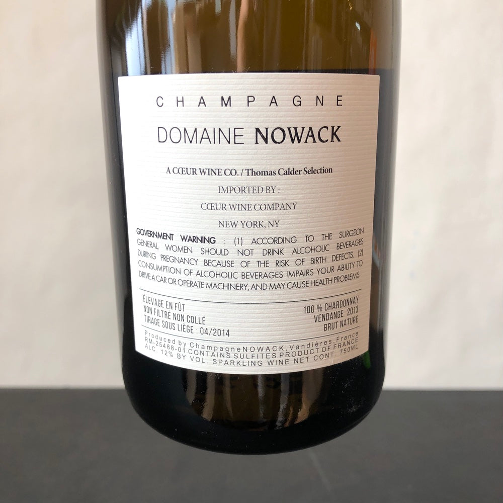2013 Domaine Nowack 'LV La Tuilerie' Chardonnay Extra Brut Champagne, France