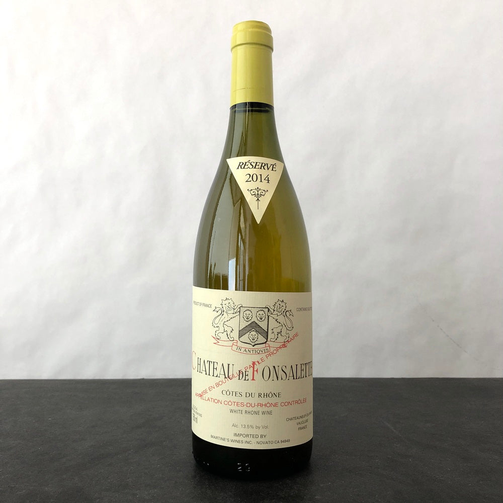 2014 Chateau de Fonsalette (Rayas) Cotes du Rhone Blanc, Rhone Valley, France