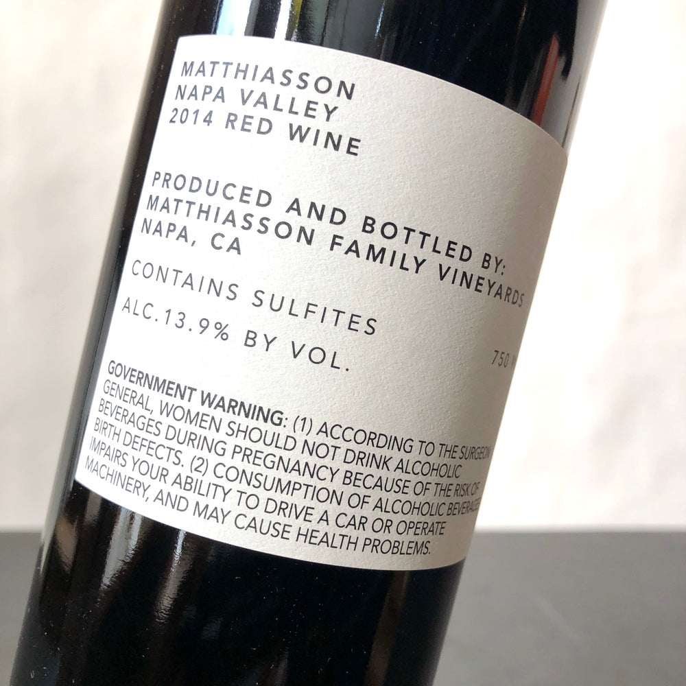 2014 Matthiasson Napa Valley Red California, USA