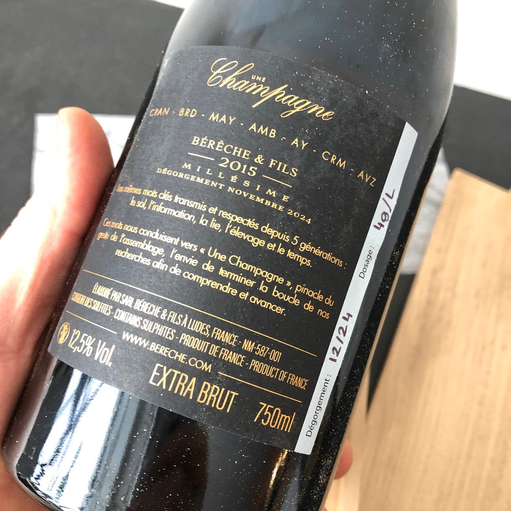 2015 Bereche et Fils 'UNE', Champagne, France