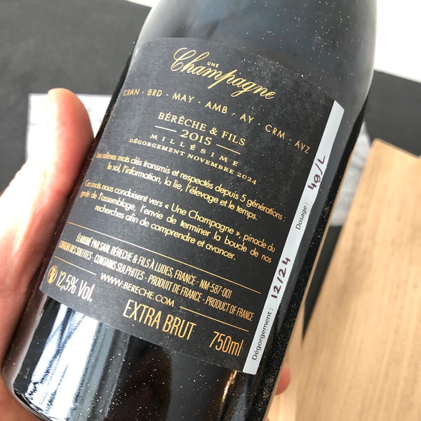 2015 Bereche et Fils 'UNE', Champagne, France