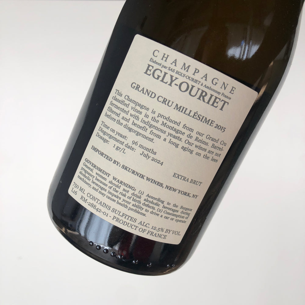 2015 Egly-Ouriet Grand Cru Brut Millesime Champagne, France