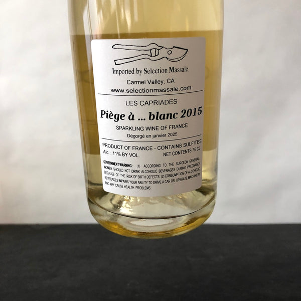 2015 Les Capriades Piege a Filles Blanc IGP Val de Loire Loir-et-Cher, France