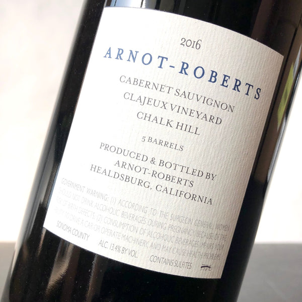 2016 Arnot-Roberts Clajeux Vineyard Cabernet Sauvignon Chalk Hill, USA 1.5L Magnum