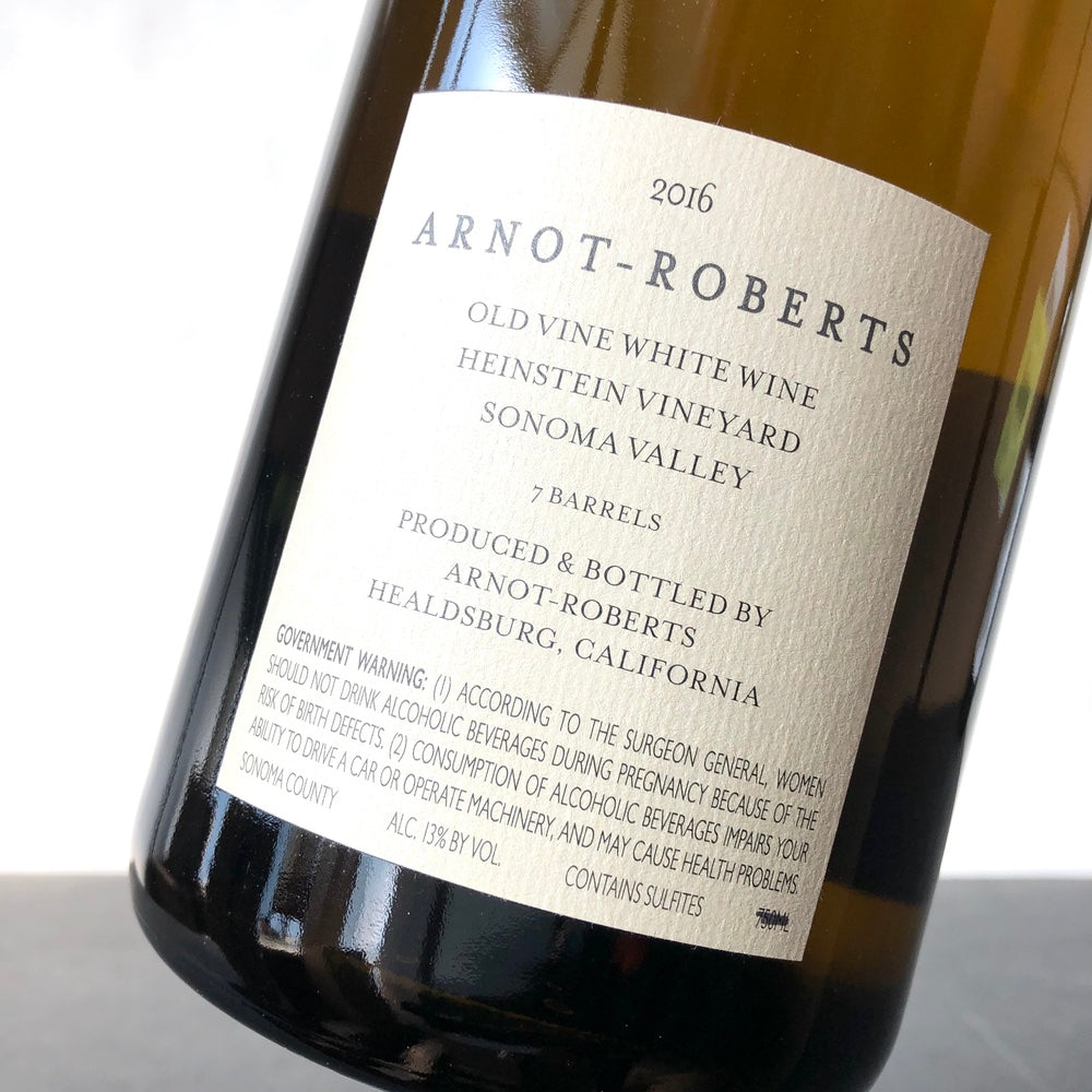 2016 Arnot-Roberts Heinstein Vineyard Old Vine White Sonoma Valley, USA 1.5L Magnum