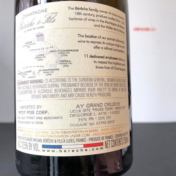 2016 Bereche Et Fils, Ay Grand Cru, Chamapgne, France