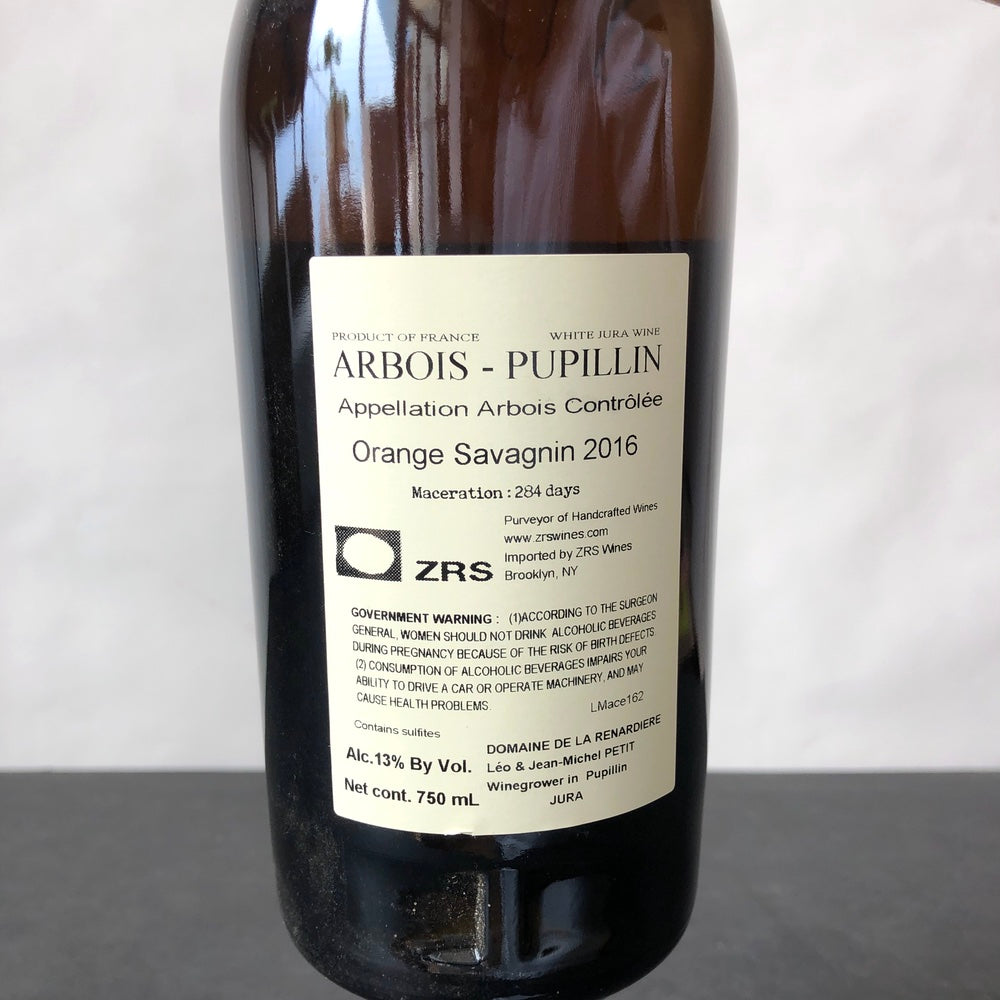 2016 Domaine de la Renardiere Maceration de Savagnin, Jura, France