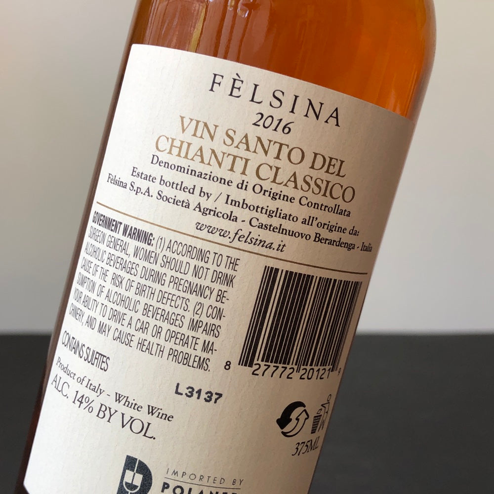 2016 Felsina Vin Santo Chianti Classico, Tuscany, Italy 375ML