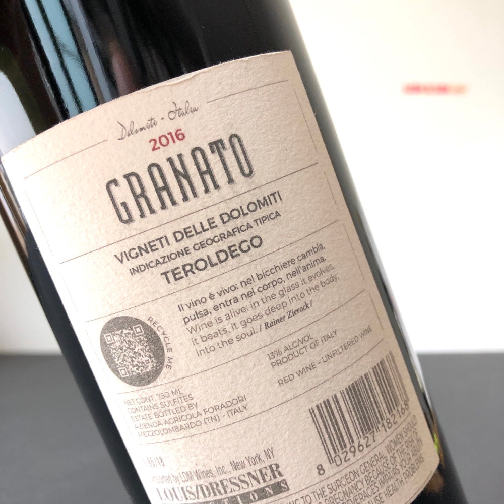 2016 Foradori Granato Vigneti delle Dolomiti IGT, Trentino-Alto