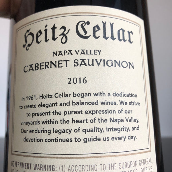 2016 Heitz Cellar Cabernet Sauvignon 1.5L Magnum, Napa Valley, USA