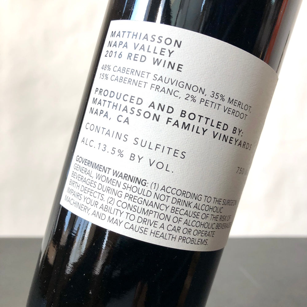 2016 Matthiasson Napa Valley Red California, USA