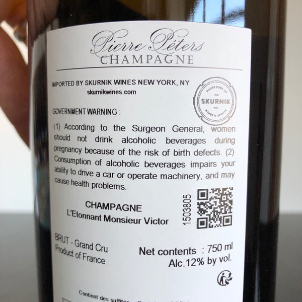 2016 Pierre Peters L'Etonnant Monsieur Victor Blanc de Blancs Grand Cru Champagne, France