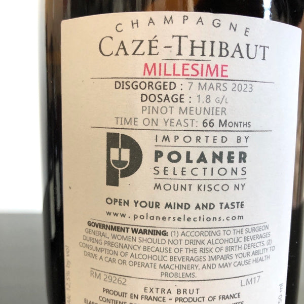 2017 Caze-Thibaut Blanc De Noir Millesime, Champagne, France