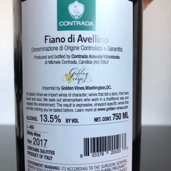 2017 Contrada Selvecorte, Fiano di Avellino DOCG, Italy