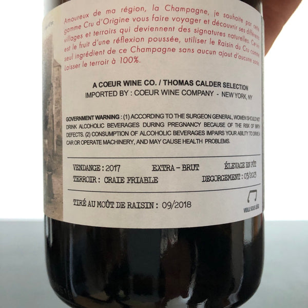 2017 Domaine Nowack Cru d'Origine 'Les Cayons - Oeuilly' Blanc de Meunier Champagne