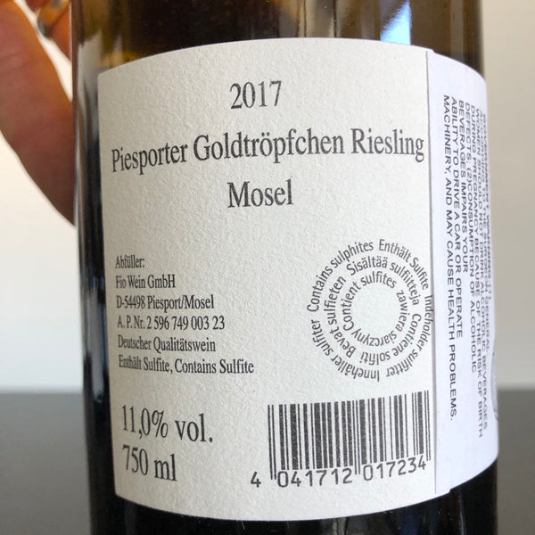 2017 Fio Wines Piesporter Goldtropfchen Riesling, Mosel, Germany