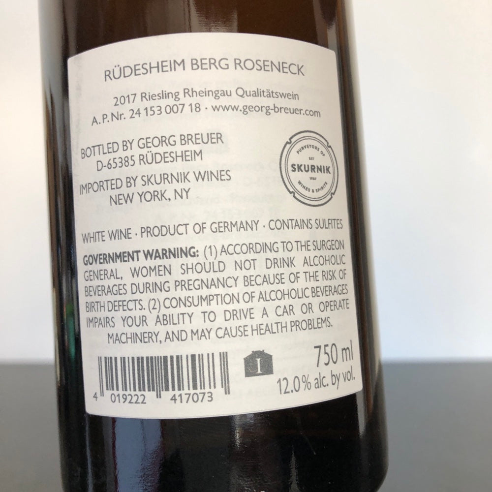 2017 Georg Breuer Berg Roseneck Riesling, Rheingau, Germany