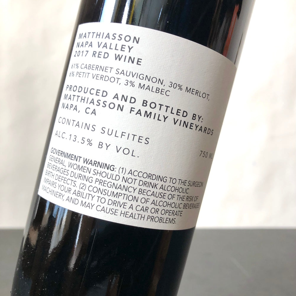 2017 Matthiasson Napa Valley Red California, USA