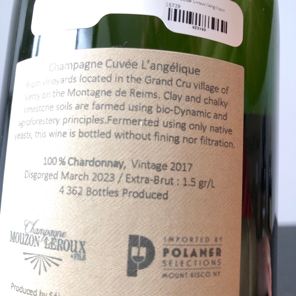 2017 Mouzon Leroux l'Angelique Blanc de Blancs Extra Brut, Champagne France