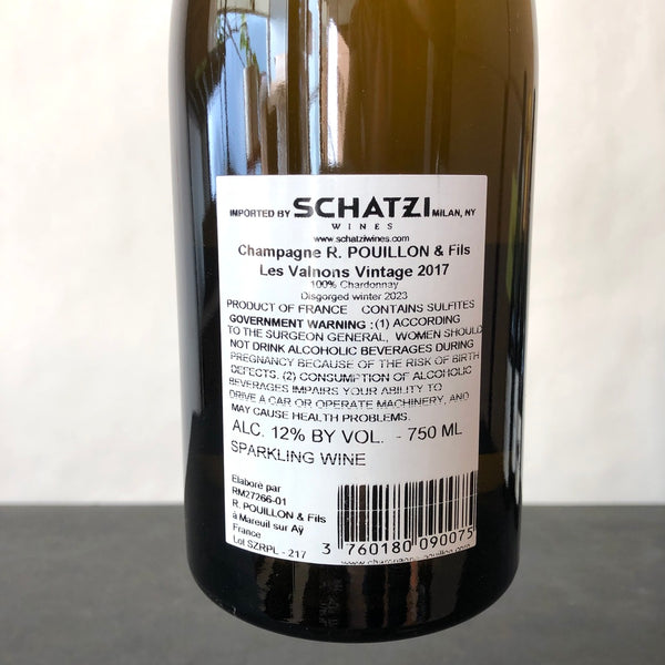 2017 R. Pouillon & Fils, Les Valnons Grand Cru Extra Brut, Champagne, France