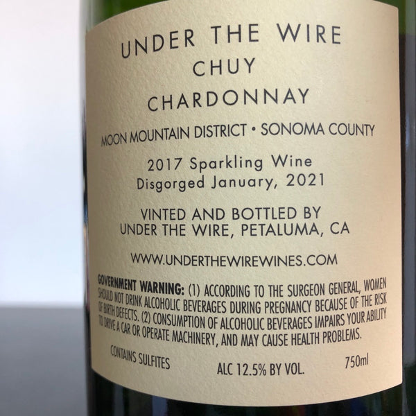 2017 Under the Wire Chuy Vineyard Sparkling Chardonnay