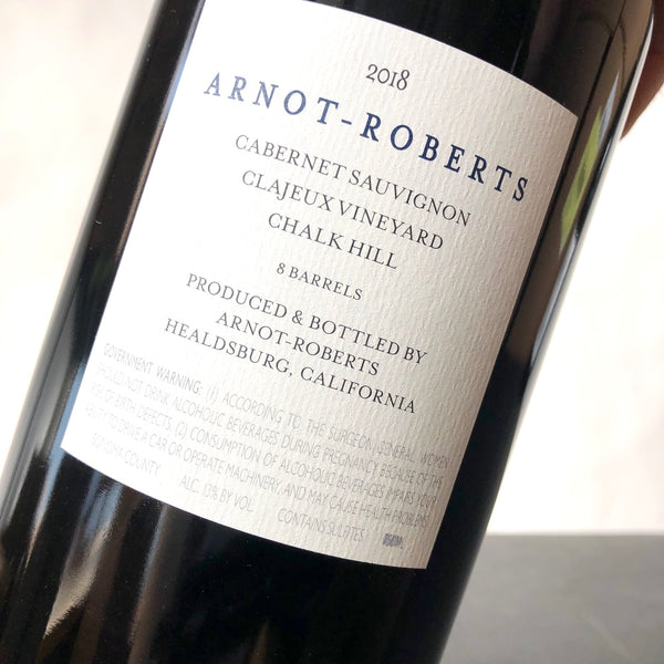 2018 Arnot-Roberts Clajeux Vineyard Cabernet Sauvignon Chalk Hill, USA 1.5L Magnum