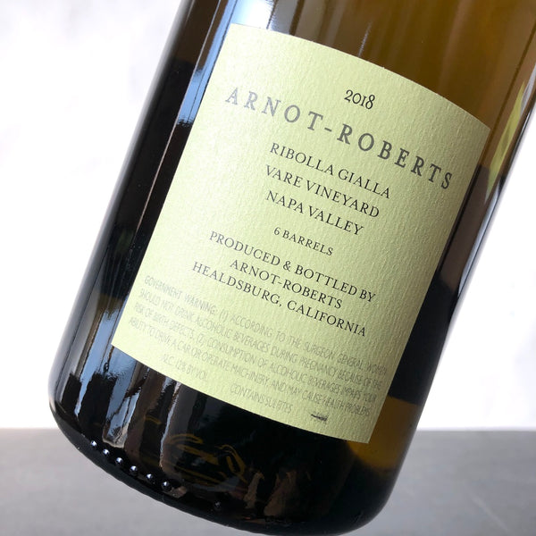 2018 Arnot-Roberts Ribolla Gialla Vare Vineyard, Napa Valley, California 1.5L Magnum
