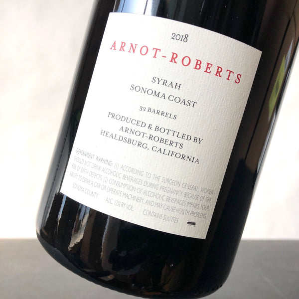 2018 Arnot-Roberts Syrah Sonoma Coast, USA 1.5L Magnum