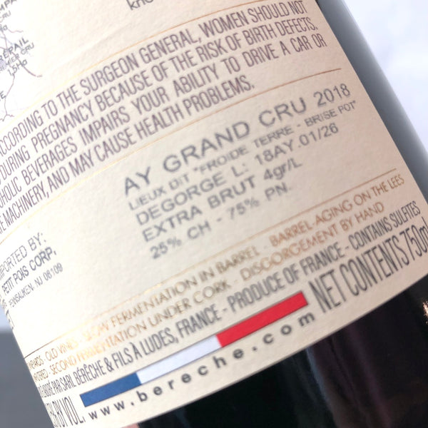 2018 Bereche Et Fils, Ay Grand Cru, Chamapgne, France