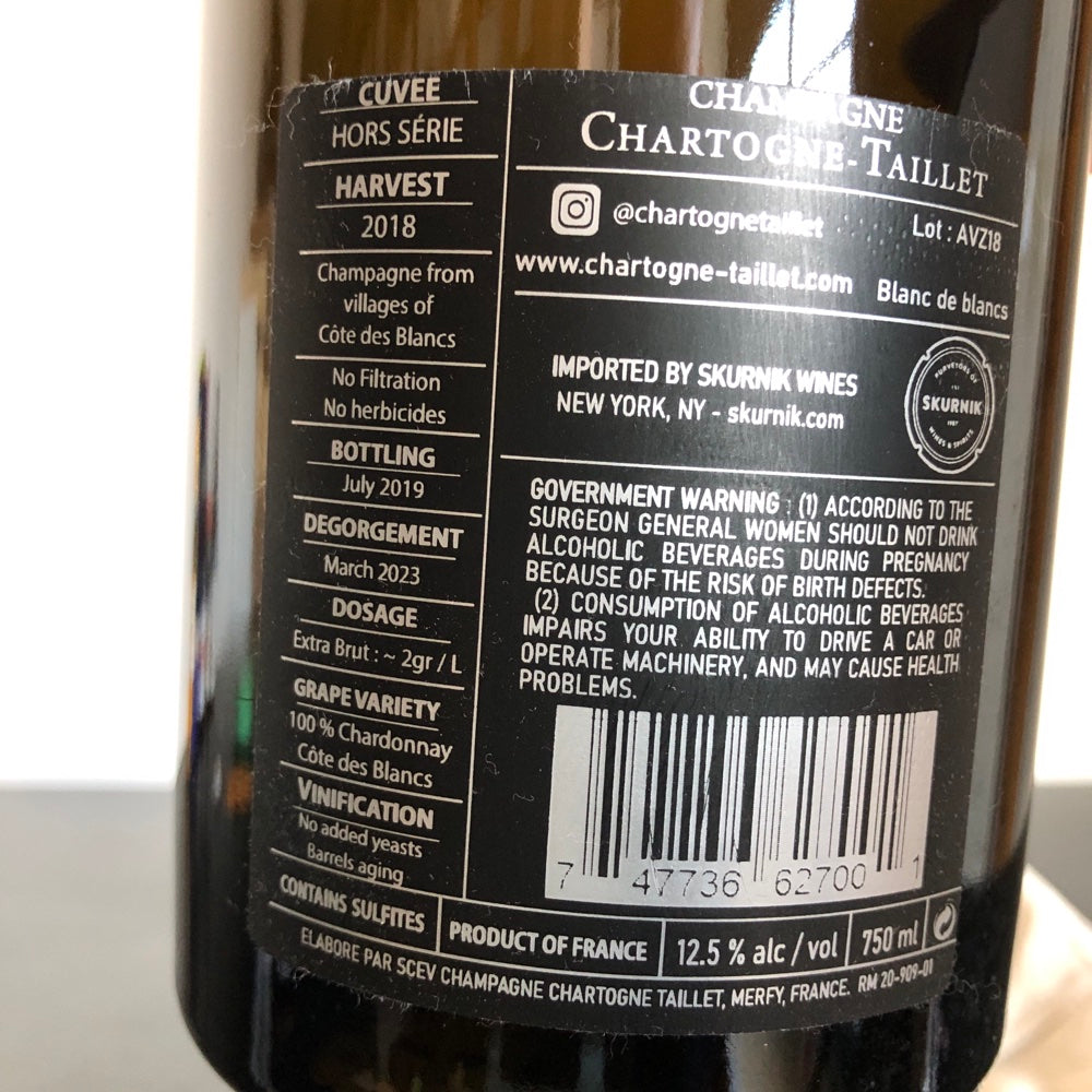 2018 Chartogne-Taillet 'Hors Série' Avize & Merfy Extra Brut Champagne, France