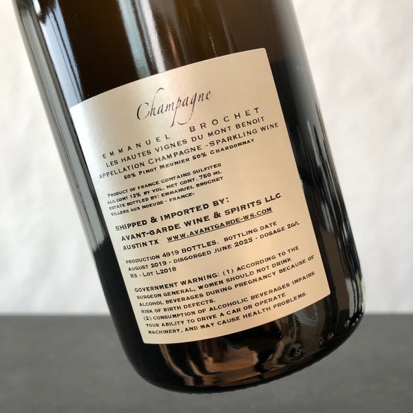 2018 Emmanuel Brochet 'Les Hautes Vignes' Premier Cru Extra Brut, Champagne, France