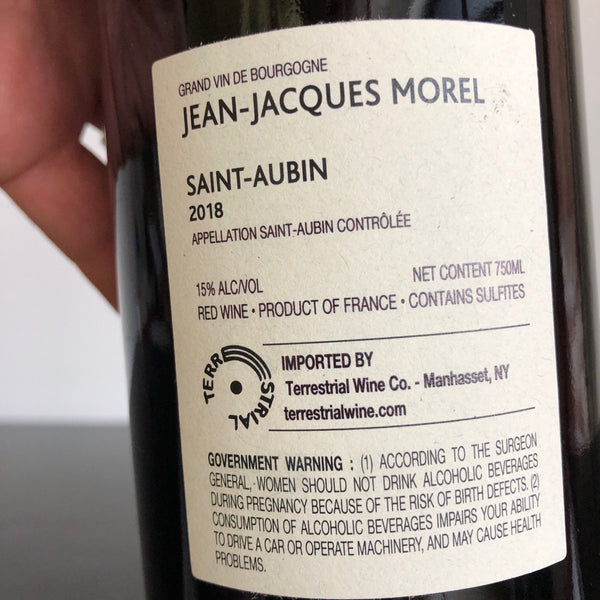 2018 Jean-Jacques Morel Saint-Aubin Rouge, Burgundy, France