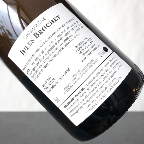 2018 Jules Brochet 'Eole' Millesime Brut Nature, Champagne, France