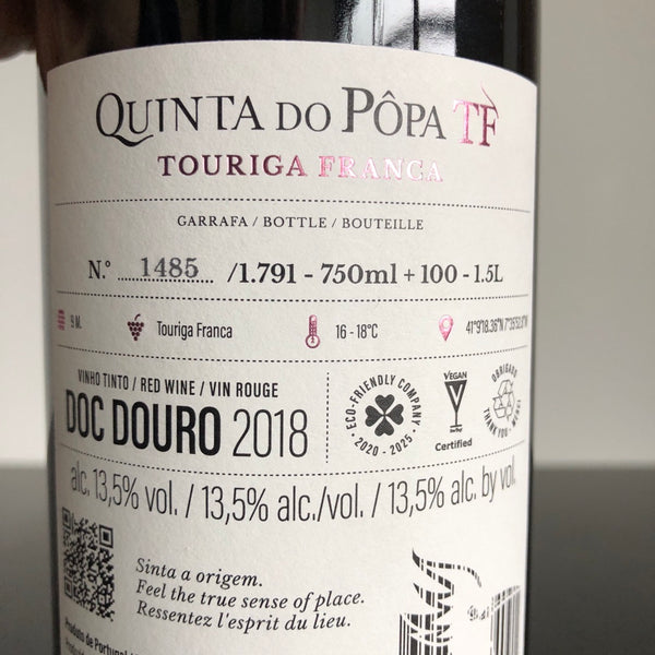 2018 Quinta do Popa 'Popa TF' Touriga Franca, Douro, Portugal