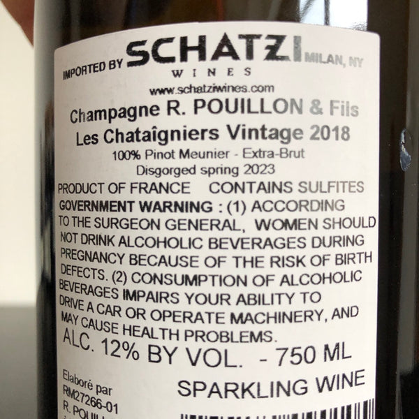 2018 R. Pouillon & Fils 'Les Chataigniers' Extra Brut Champagne, France