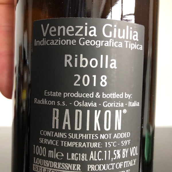 2018 Radikon Ribolla Gialla 1 Liter Venezia Giulia IGT Friuli-Venezia Giulia, Italy
