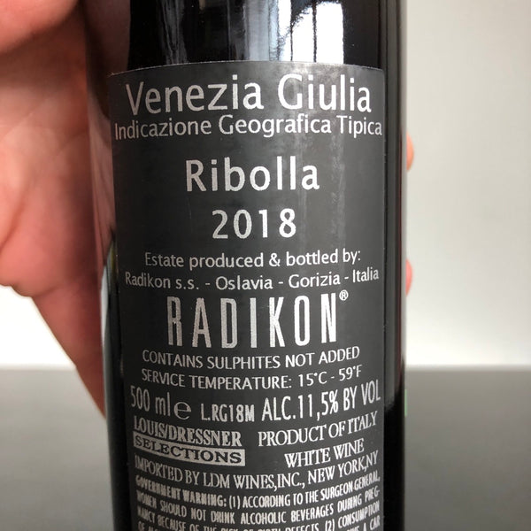 2018 Radikon Ribolla Gialla 500ML Venezia Giulia IGT Friuli-Venezia Giulia, Italy
