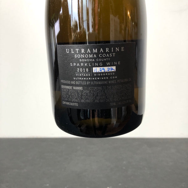 2018 Ultramarine Sparkling Blanc de Blancs, Heintz Vineyard Sonoma Coast